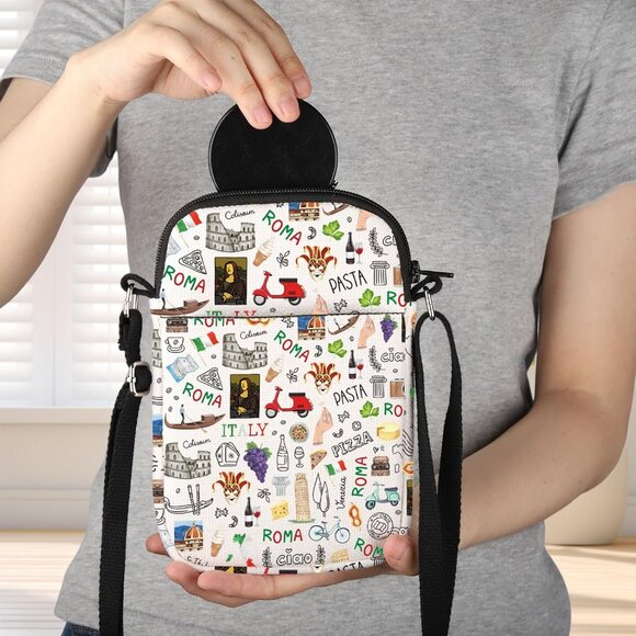 Versatile Women's Italian Crossbody Purse with Zipper Closure & Large Capacity - Picture 7 of 7